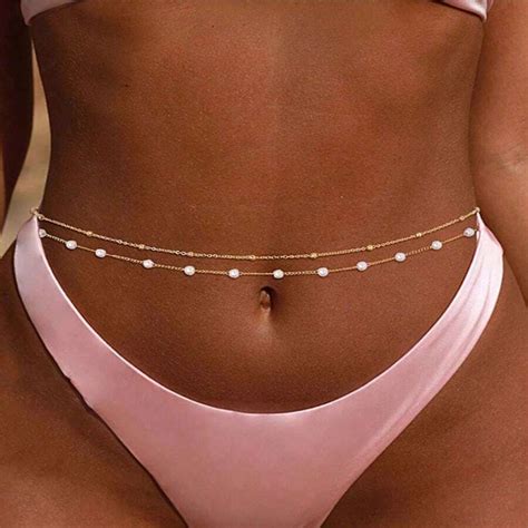 HOTNICE Women S Layered Body Chain Waterproof Adjustable Sexy Bikini