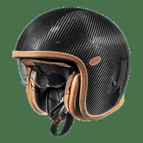 Casco Jet Premier Vintage Platinum ED CARBON 22 06 In Carbonio Nero