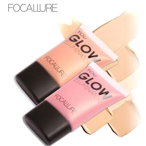 Focallure Face Glow Shimmer Highlighter Bronzer Contour Makeup Gold White Color Glitter Liquid