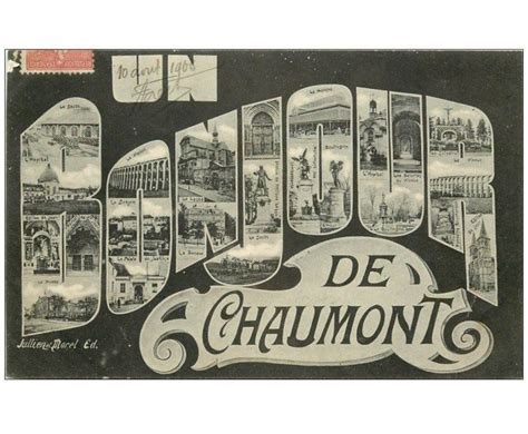 Carte Postale Ancienne Chaumont Un Bonjour Cartes Postales