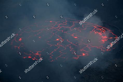 Lava Lake Mount Nyiragongo Editorial Stock Photo - Stock Image ...