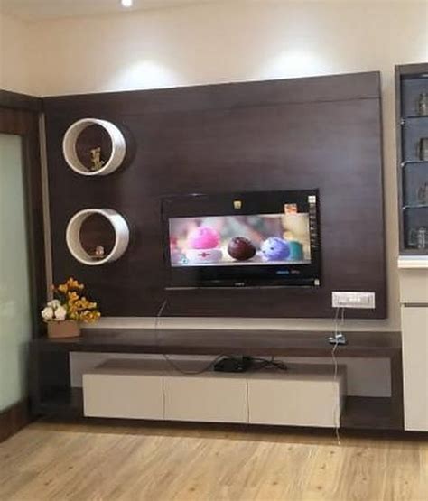 Brown Wall Mounted Wooden Tv Unit For Home At Rs Sq Ft In