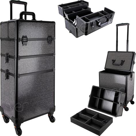 Ver Beauty Professional Rolling Makeup Train Case Heavy Duty Hair