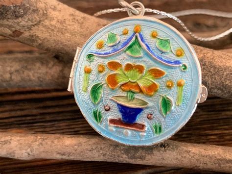 Medaillon Amulett Truckli Cloisonn Silber Bunt Emaille Kaufen Auf