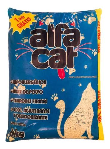 Arena Para Gato Alfa Cat 5 Bolsas De 6kg Total 30kg Areneros Meses