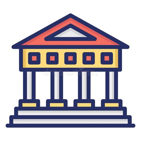 Historic Building Icon Vector Stock Vector Illustration Of Isolated