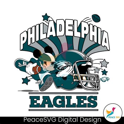 Funny Mickey Mouse Football Philadelphia Eagles Svg Instant Download