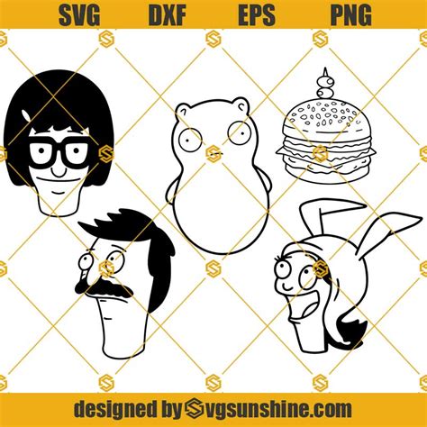 Bobs Burgers Svg Bundle Bob S Burgers Svg Png Dxf Eps