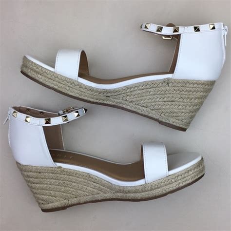 Esprit Shoes Esprit Romy White Stud Espadrille Wedge Sandals Poshmark