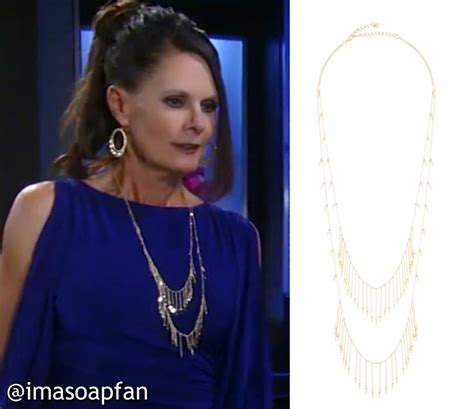 Lucy Coes Layered Spike Fringe Necklace General Hospital Season 54