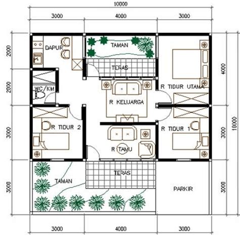 Wow Ini Dia Denah Rumah Minimalis Type Kamar Terbaru