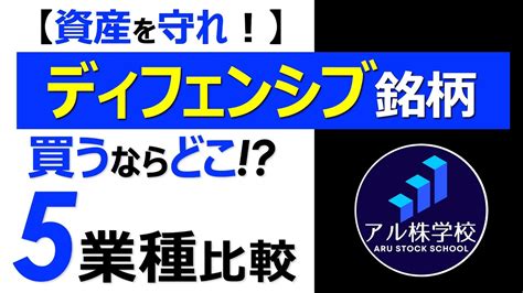 【リセッションから避難！】今買いたいディフェンシブ銘柄【5業種比較】 Youtube