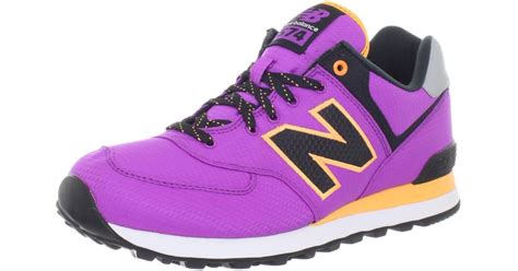 New Balance Suede 574 V1 Windbreaker Sneaker In Purpleblack Purple