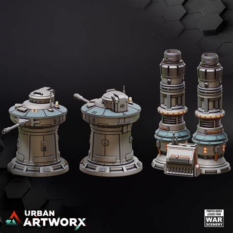 Tabletop Gelände War Scenery Massa Dun Turret And Generator