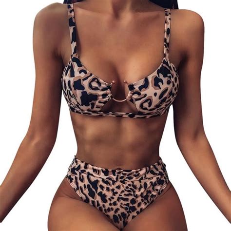 MAILLOT DE BAIN 2021 Sexy Femmes Taille Haute Bikini Maillot De Bain