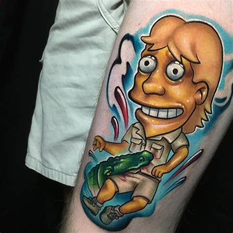 Crikey Tattoo By Josh Herman Steve Irwin Tattoo Tattoos Steve Irwin