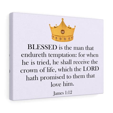 Scripture Canva Crown Of Life James 112 Scripture Bible Verse Canvas