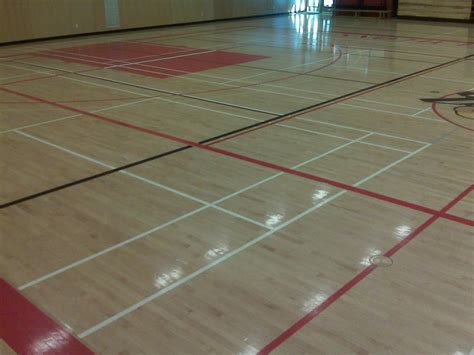 Ahf Gymnasium Hardwood Floor Sanding And Refinishing Game Court Marking