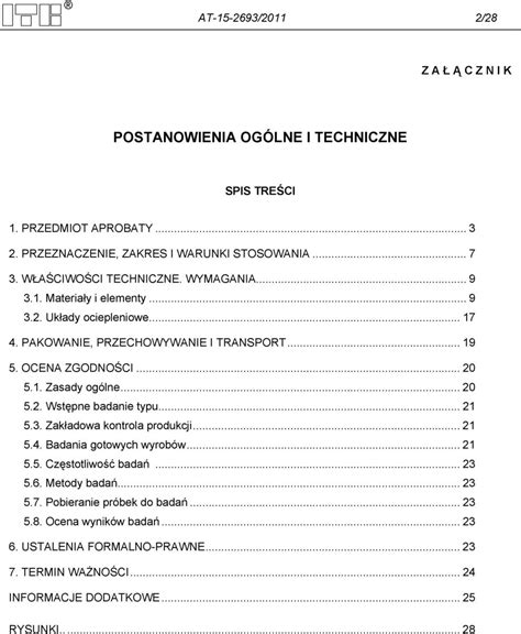 Aprobata Techniczna Itb At Zestawy Wyrob W Do Wykonywania