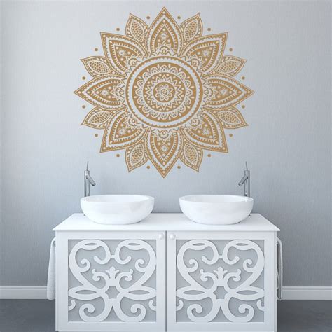 Mandala Wall Art Decal Mandala Vinyl Sticker Home Living Etsy