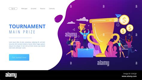 prize pool concept landing page stock vector image art alamy