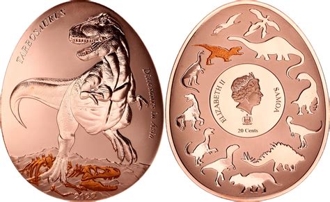 Samoa 20 Cents 2022 Dinosaurs In Asia Katz Auction