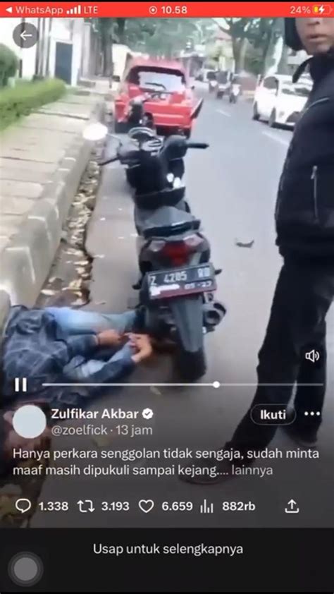 Tonton Video Viral Gara Gara Senggolan Di Jalan Dipukul Sampai Kejang