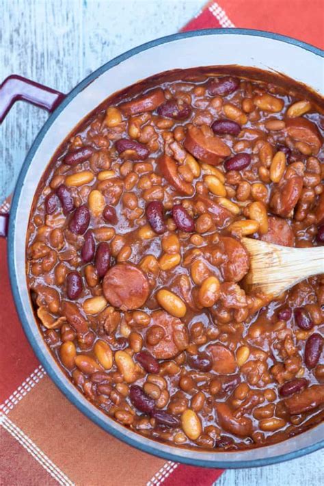 Kielbasa Baked Beans Valerie S Kitchen