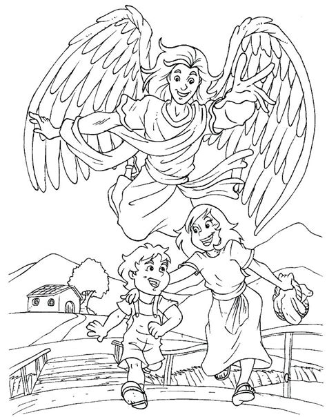 Free Guardian Angel Coloring Pages At Getdrawings Free Download