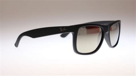 Ray Ban Justin Men S Sunglasses Rb4165 622 5a Black Gold Lens Square Authentic Ebay