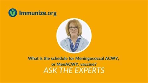 Ask The Experts About Vaccines Meningococcal Acwy Vaccine