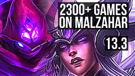 MALZAHAR Vs SYNDRA MID 3 0M Mastery 2300 Games 7 1 7 EUW