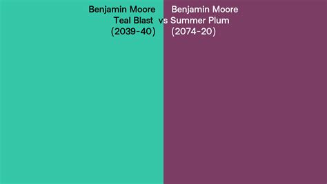 Benjamin Moore Teal Blast Vs Summer Plum Side By Side Comparison