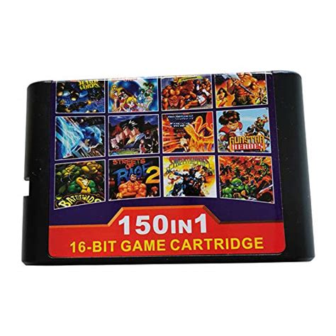 Amazon 150 In 1 Game Cartridge 16 Bit Game Card For Sega Mega