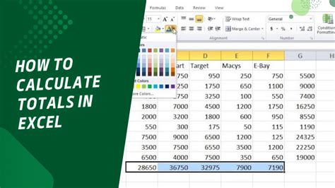 How To Calculate Totals In Excel A Comprehensive Guide Earn And Excel