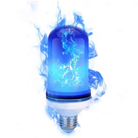 Led Flame Effect Fire Light Bulb Flickering Emulation 3 Modes Blue