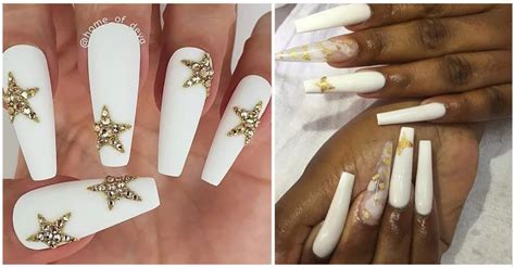 45 Incredible White And Gold Nails To Compliment Your Style The Cuddl