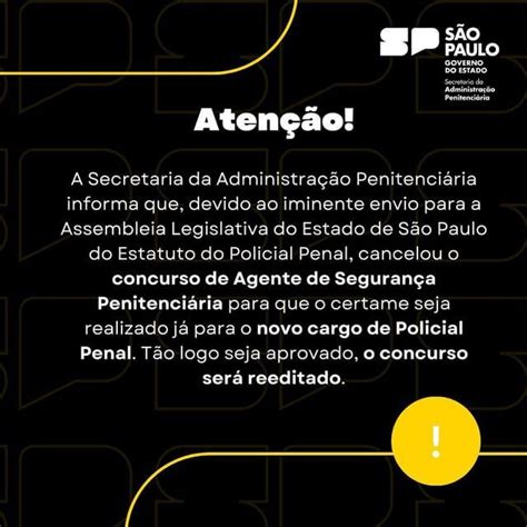 Polícia Penal Sp Edital De Concurso é Cancelado E Será Republicado