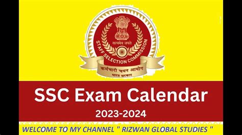 SSC Exam Calendar 2023 2024 Out SSC New SSC CGL SSC MTS SSC