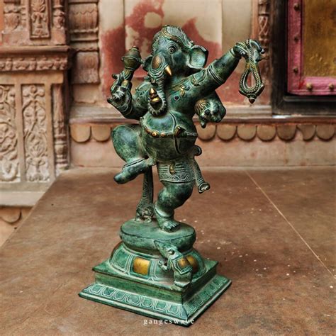 Antique Finish Brass Ganesha Statue Buy Exclusive Brass Statues