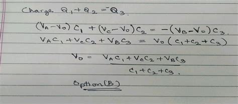 01 Three Uncharged Capacitors Of Capacitances C And C Are Connected As Shown In The Figure