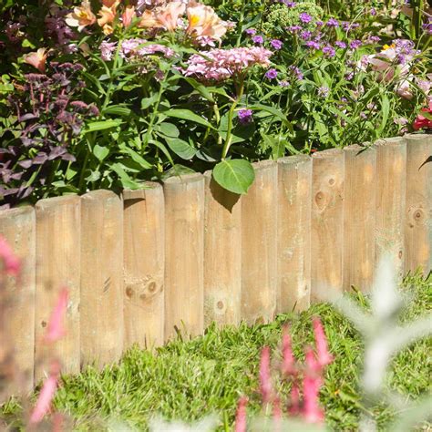 Wooden 9″ Garden Border Fence Edging 2 Pack Pure Garden Buildings