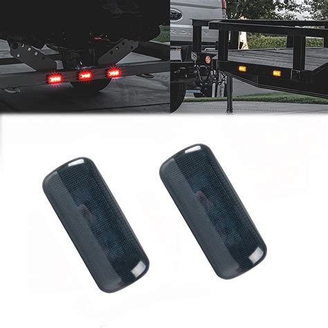 Smoked Lens Amber Led Side Marker Lights Turn Signal Indicator Lamp