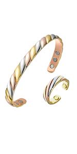 Amazon Longrn Pure Copper Magnetic Ring Bracelet Adjustable Size