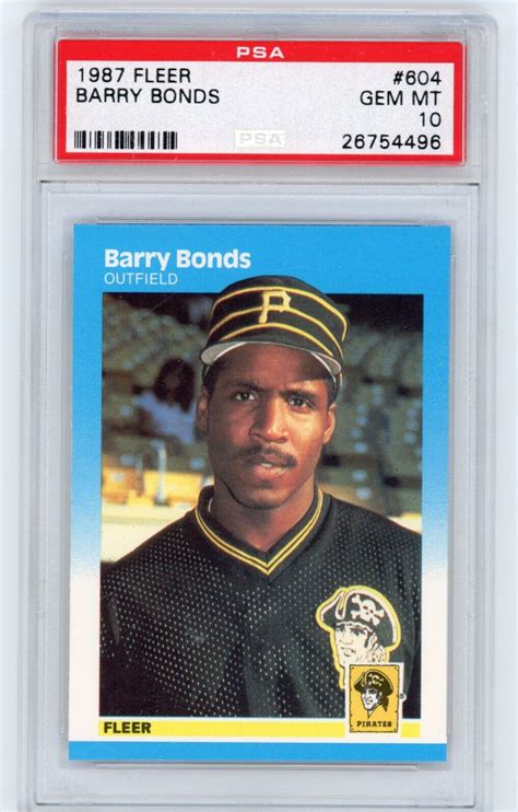 Fleer Barry Bonds Rookie Card Psa Hof Mvp Gem Mint Ebay