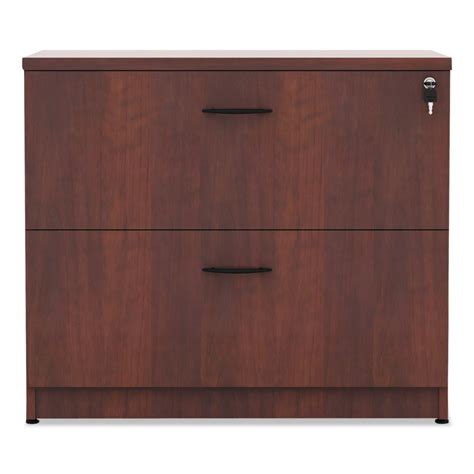 Alera 2 Drawers Lateral Lockable Filing Cabinet Cherry