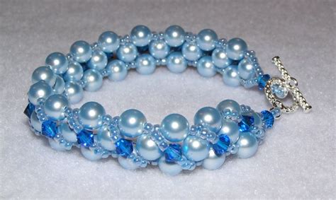 A Bracelet Of Swarovski Mm Pearls Swarovski Mm Bicones Etsy