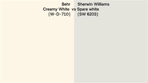 Behr Creamy White W D Vs Sherwin Williams Spare White Sw