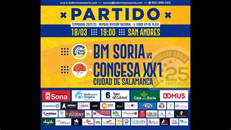 Balonmano Soria Vs Congesa Xxi Youtube