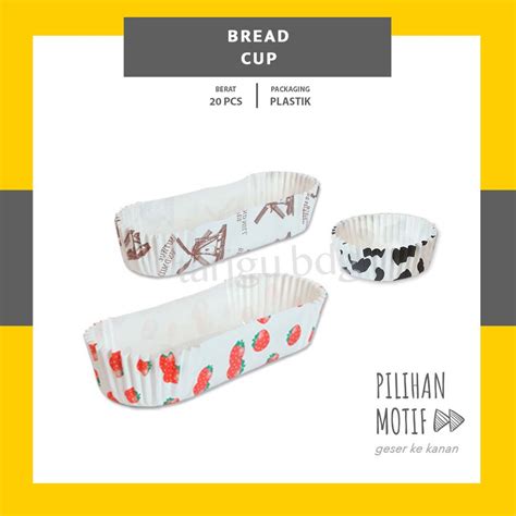 Jual Paper Cup Roti 20pcs Wadah Roti Motif Kertas Roti Bulat Case